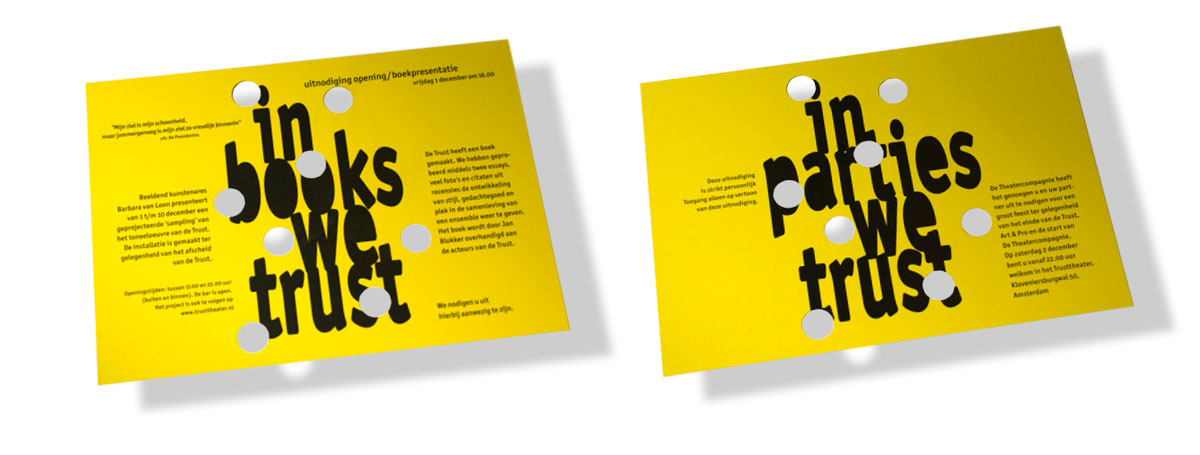 Uitnodigingen Theatercompagnie, StudiovanderAvoird, Erik van der Avoird